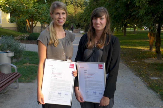 Ausgezeichnet: Katharina Honkomp und Marieke Behne von der HafenCity Universität Hamburg